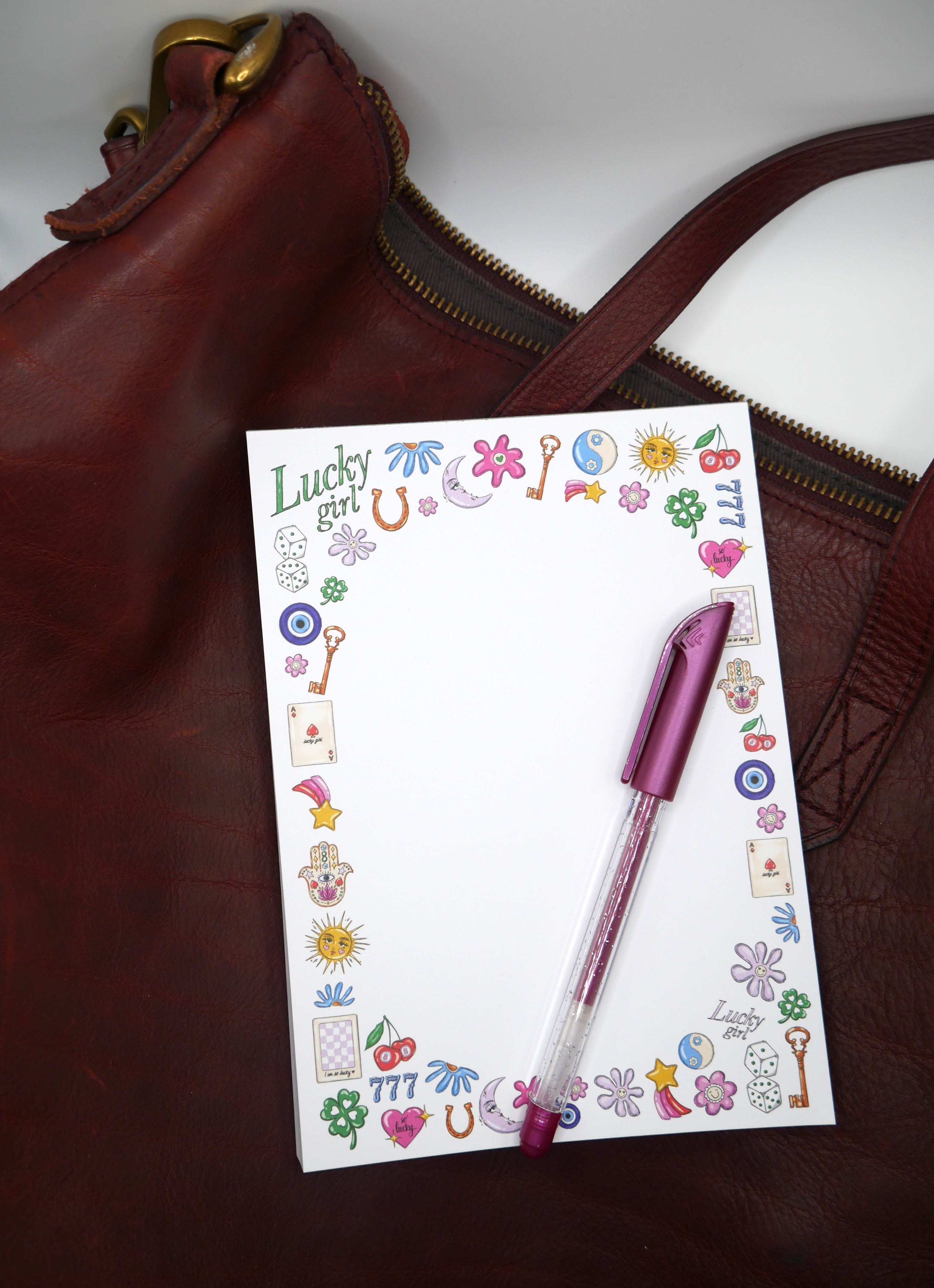 Lucky Girl Good Luck Charms 5x7" Notepad